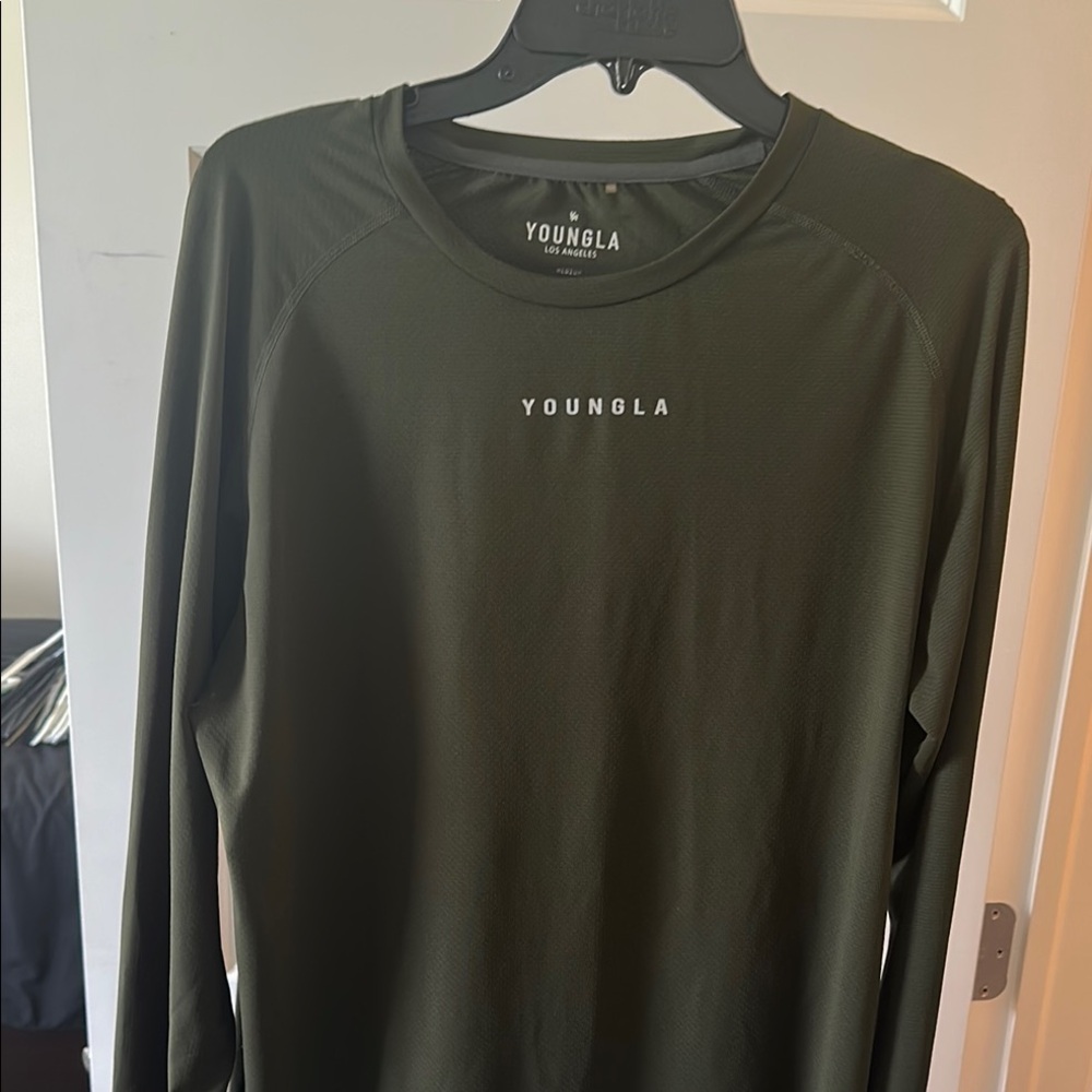 Youngla men green long sleeve